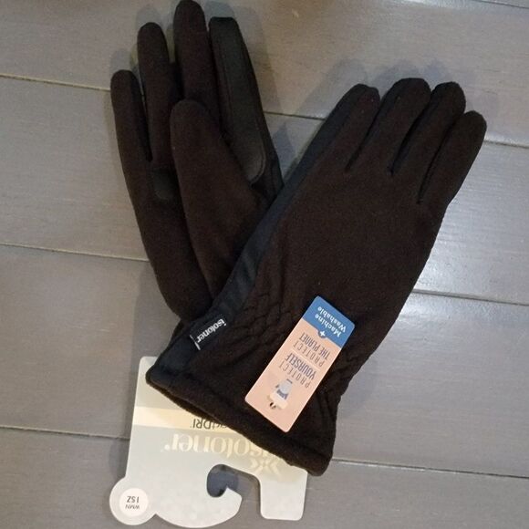 Women's isotoner SmartDRI Fleece Lined Gathered Gloves - Picture 3 of 8